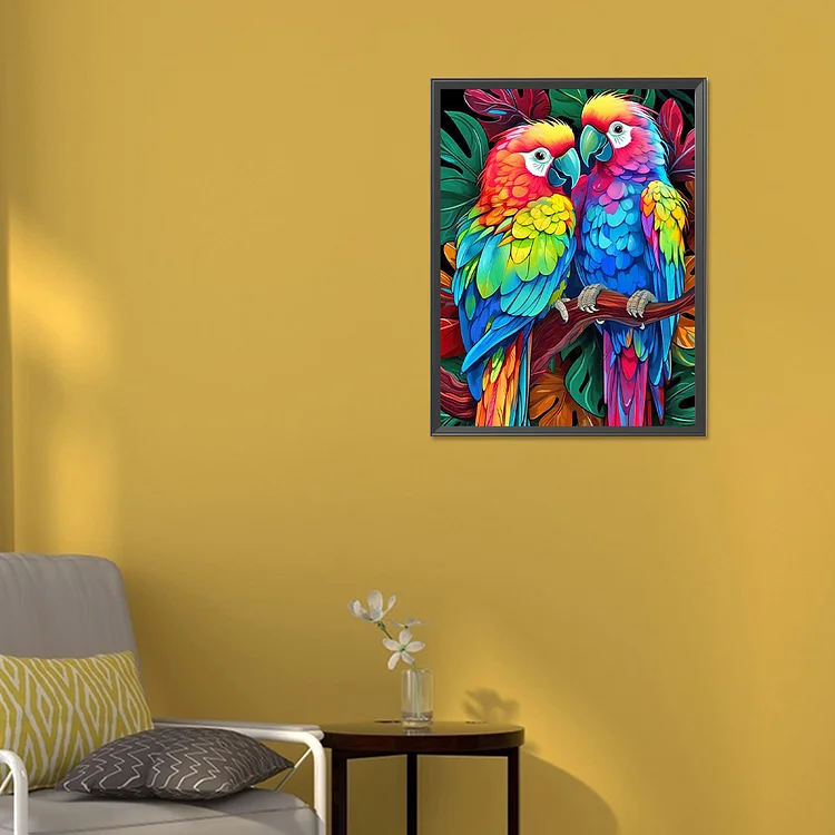 5d Diy Large Diamond Painting Kit, Colorful Parrot Round Full Diamond Art  Kit (27.6x15.7 In/70x40 Cm) Suitable For Adults And Kids As Wall Decoration