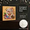 (25x25cm)DIY Pearl Painting Xmas Framed Handmade Pearl Material Art Kit Living Room Decor