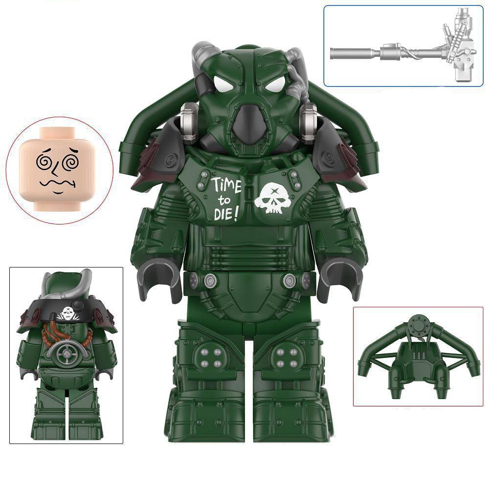 X-01 Power Armor Custom Fallout Minifigure Minifigure Bricks monstertoys