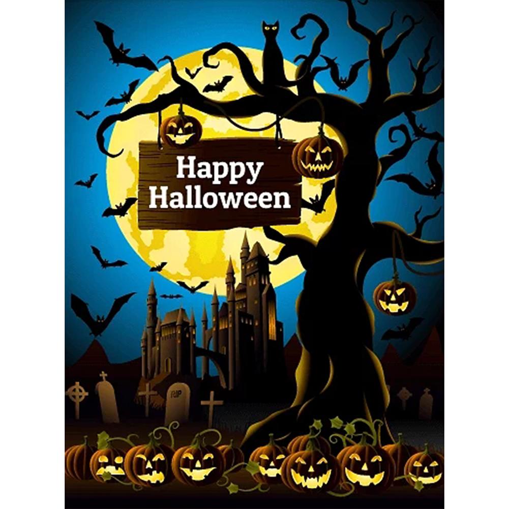 

30x40cm Round Drill Diamond Painting-Halloween, 501 Original