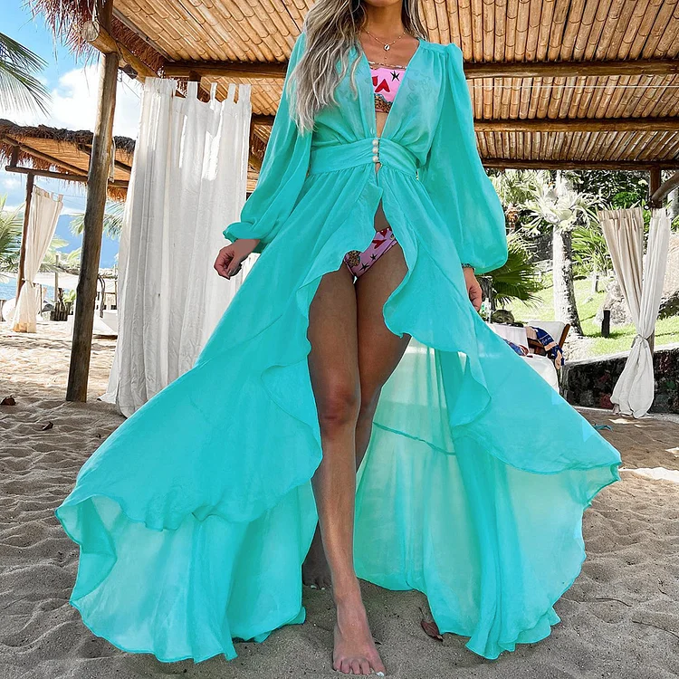 Ruffle Beach Holiday Cover Up