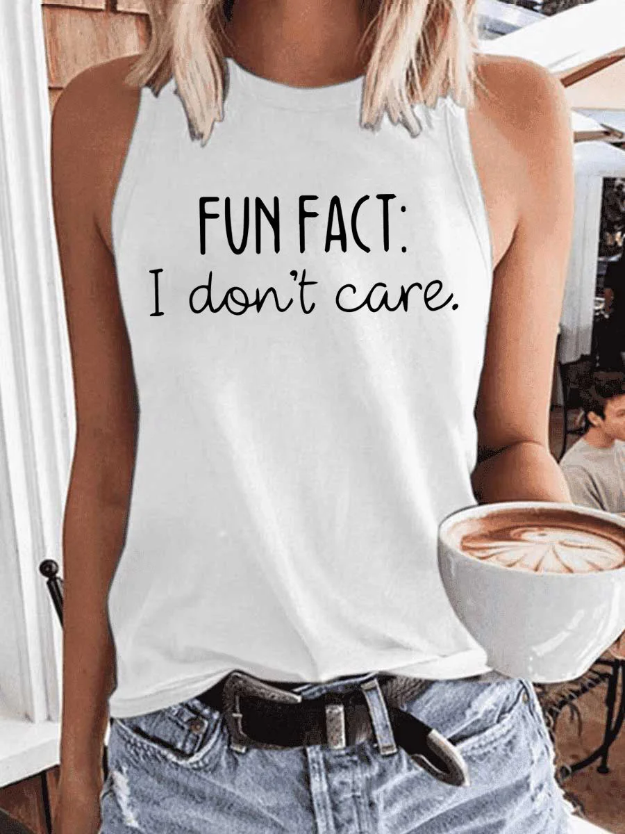 Women's Fun Fact I Don't Care Tank Top