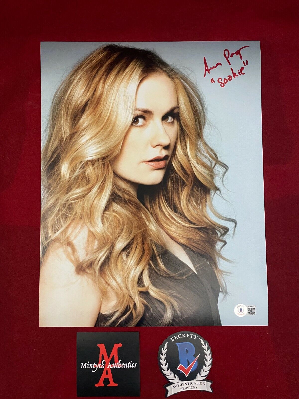 ANNA PAQUIN AUTOGRAPHED SIGNED 11x14 Photo Poster painting! TRUE BLOOD! SOOKIE! BECKETT COA!