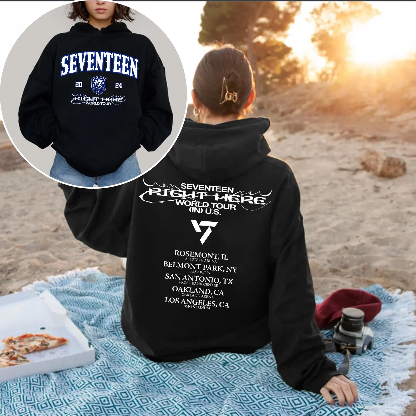 Seventeen Right Here World Tour Simple Hoodie officialsvtshop