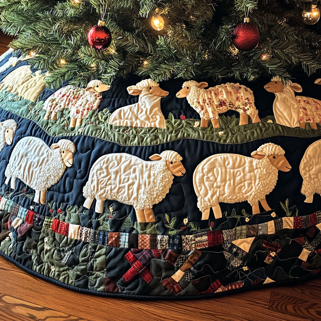 The Wool Gathering Quilted Christmas Tree Skirt NCU0PT2426