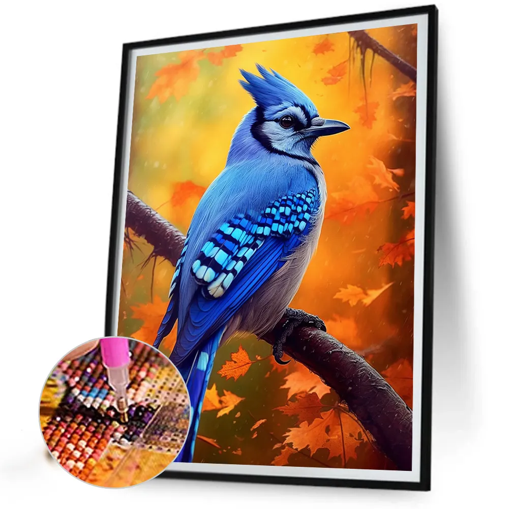 Full Round Diamond Painting 40*50cm - Bluebird