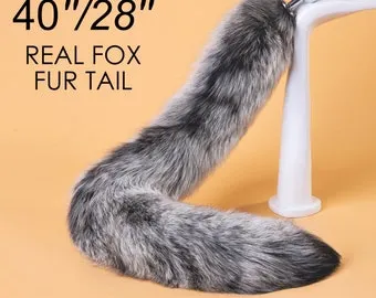 long black white real fur fox tail plug wolf tail butt plug tail buttplug  kitten sex toy for couple anal plug bdsm anime cosplay -mature