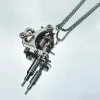 3D Tattoo Machine Model Necklace Original Design Hip-Hop Street Men's Personality Retro Pendant Jewelry