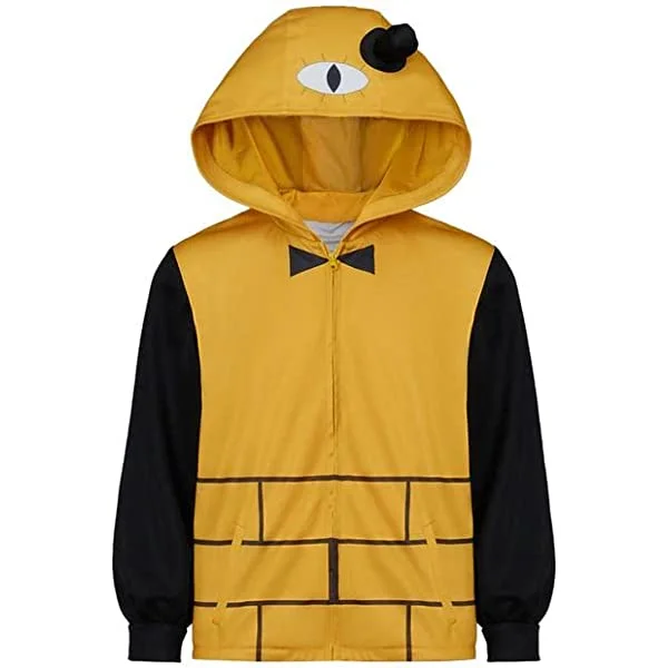 Bill Cipher Hoodie Cosplay Costume Jacket Long Sleeve Sweatshirt Coat Unsex Adult