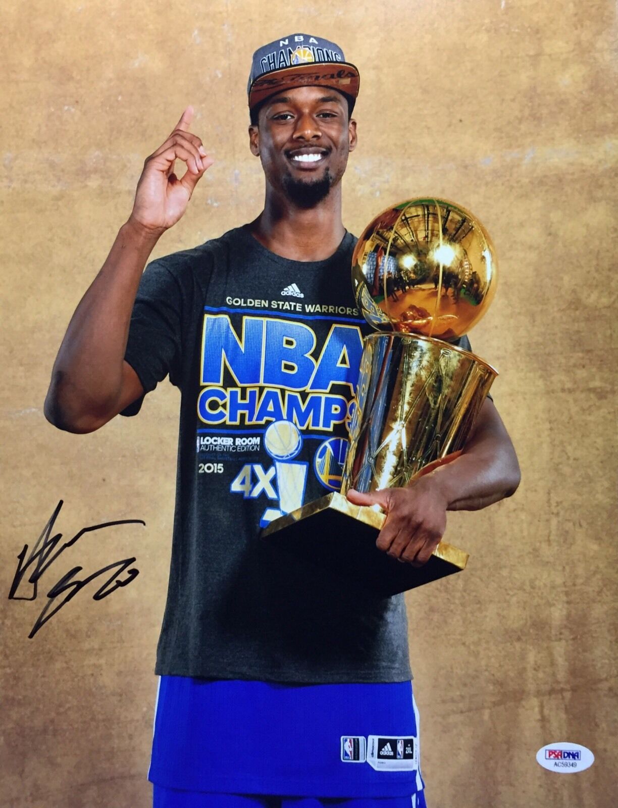 Harrison Barnes Signed Golden State Warriors 11x14 Photo Poster painting PSA AC59349