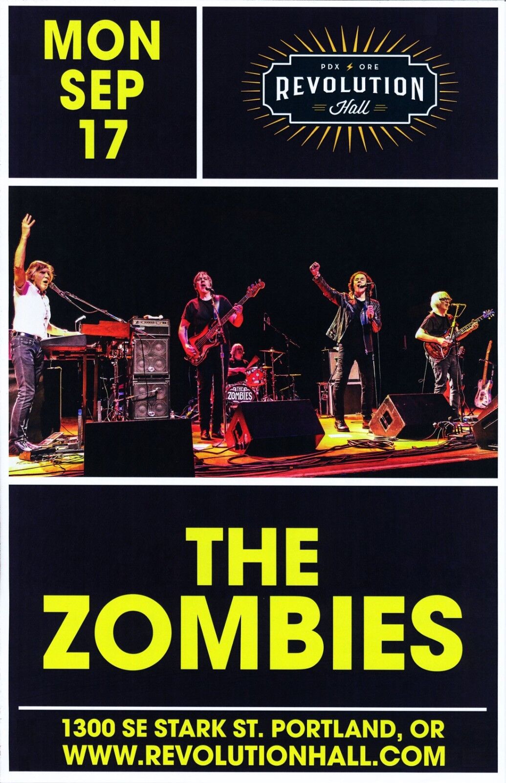 THE ZOMBIES 2018 Gig POSTER Concert Colin BLUNSTONE & Rod ARGENT