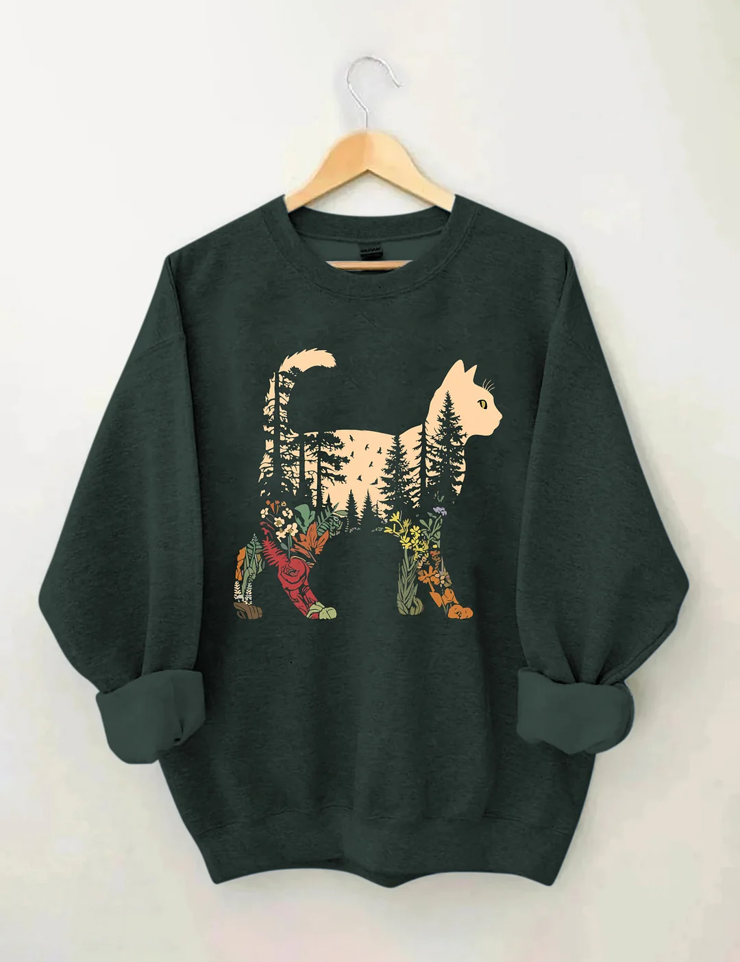 Boho Cat Plants Sweatshirt