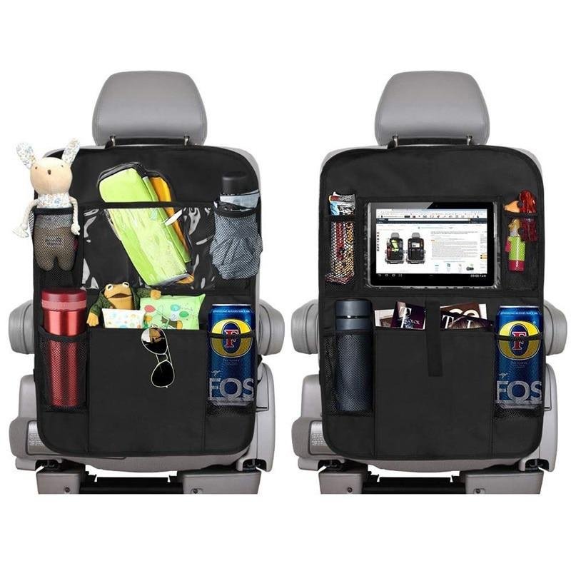 Car Back Seat Organizer Car Backseat Cover Protector with Tablet Holder Kick Mats