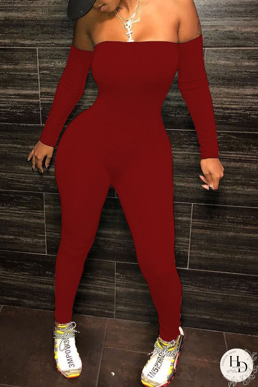 Blue Sexy Print Strapless Regular Jumpsuits