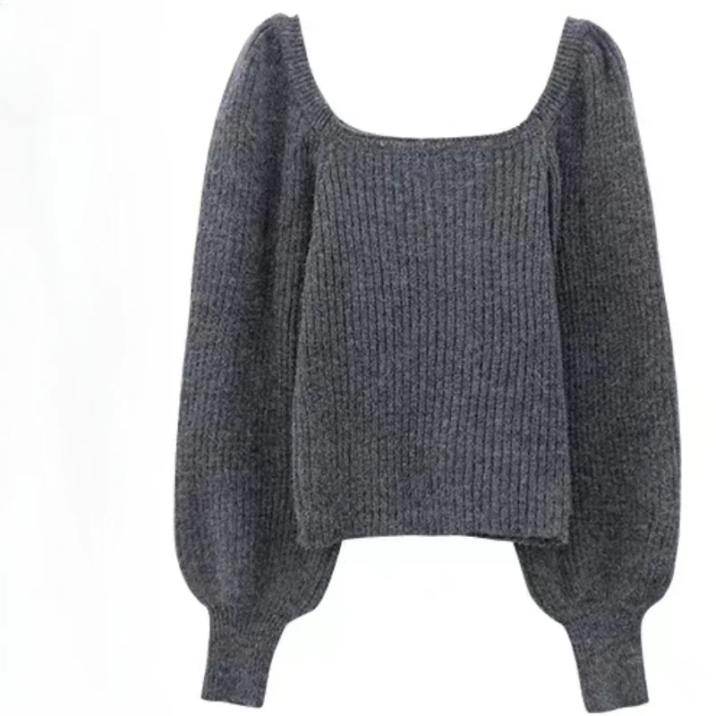 Woherb Winter High Waist Leather Black Mini Dress + Casual Knitted Sweater Elegant Clohting Woman Korean Fashion Suit Design Chic-Outfit Ideas