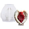 3D Angel Wing Flower Mould Silicone Wave Spiral Candle Mould Reusable Easy To Demold for Candles Soaps Crafts DIY Home Decor (Swirl Scroll)