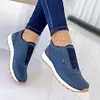 Gioiacombo&trade; Sneakers slip-on da donna elastiche casual con punta arrotondata di nuovo stile