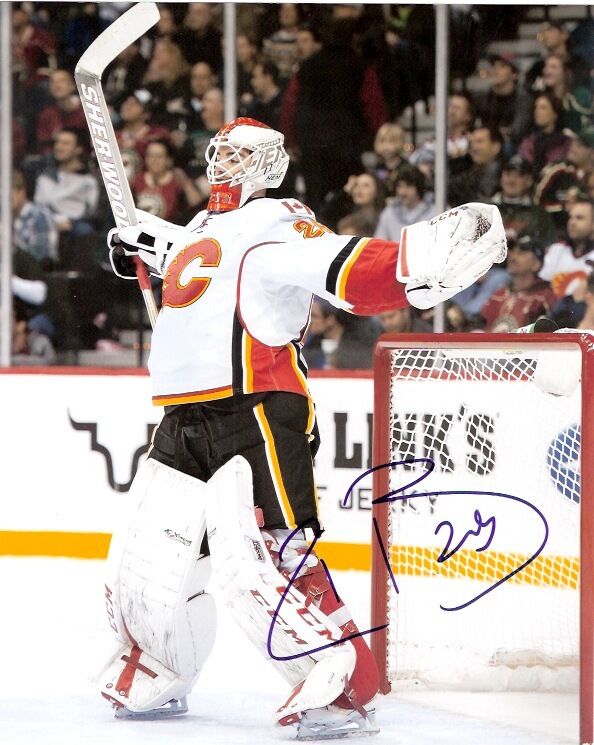Calgary Flames Reto Berra Autographed Signed 8x10 Photo Poster painting COA