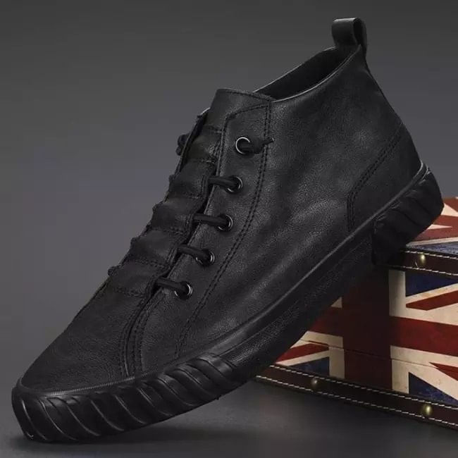 high top leather shoes for men