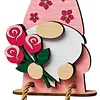 Wooden Valentines Gnome Figurines Decoration with Dangling Legs for Home Office