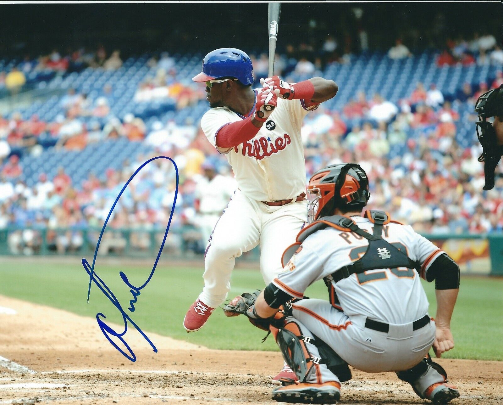 Autographed 8x10 ODUBEL HERRERA Philadelphia Phillies Photo Poster painting - COA