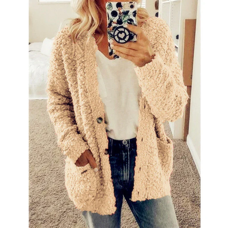 Women's Casual Plush Cardigan Jacket