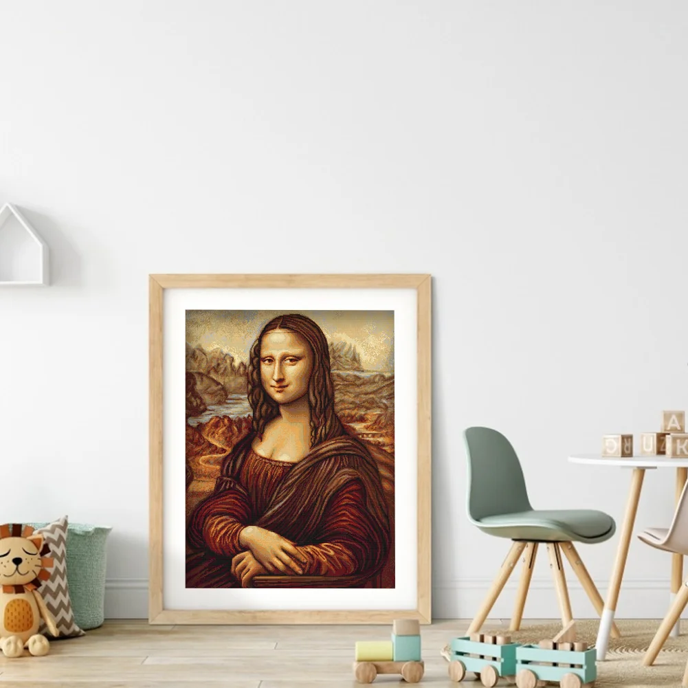 11CT Full Stamped Cross Stitch - Mona Lisa(Canvas|40*50CM)
