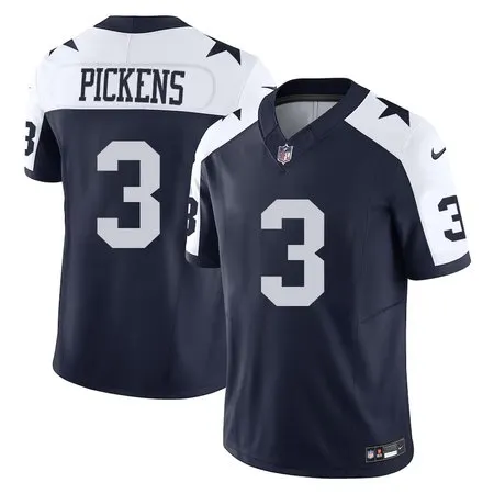 Men's Dallas Cowboys #3 George Pickens Navy  F.U.S.E Vapor Untouchable Limited Stitched Football Jersey