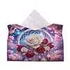 DIY PU Diamond Painting Tissue Box Kit Desktop Tissue Holder with Rhinestone Diamond Desk Decorative Tissue Box for Adults Desktop Storage Organizer (Love)