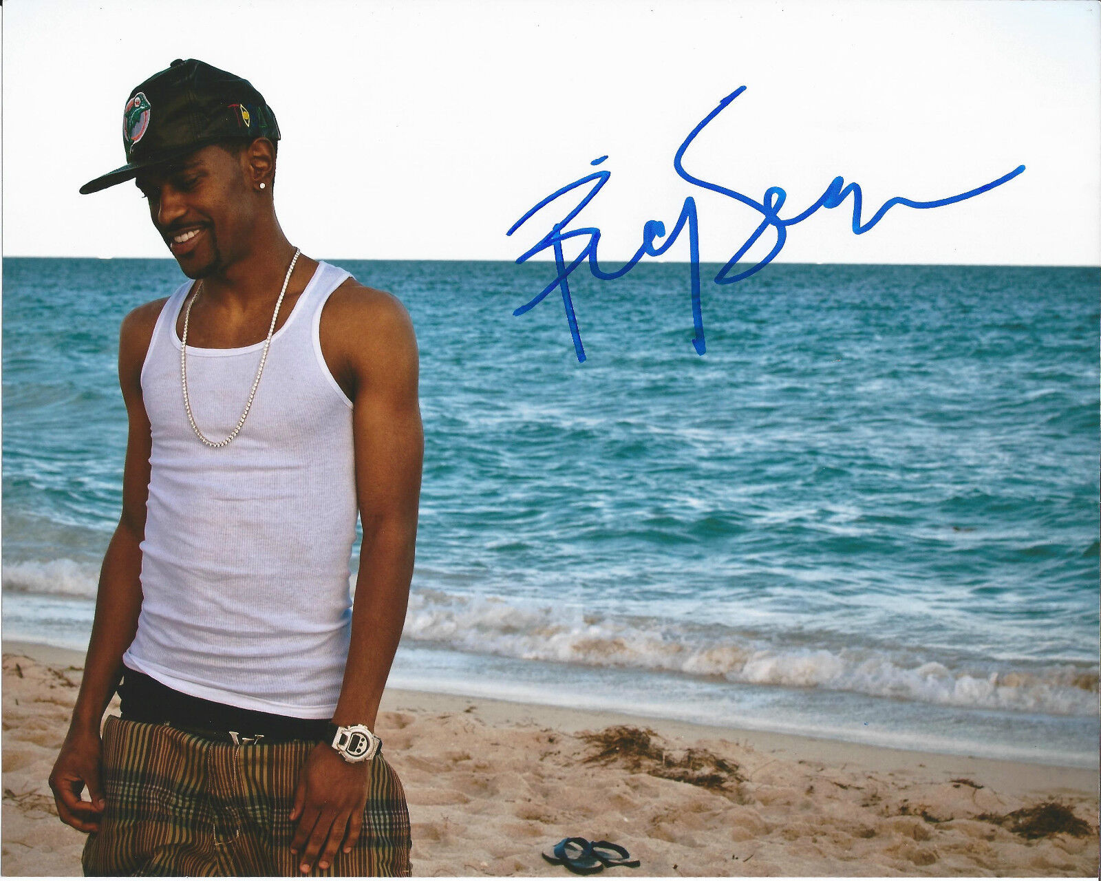 RAPPER BIG SEAN SIGNED 8X10 Photo Poster painting W/COA KANYE WEST FFOE DETROIT GUAP MERCY B