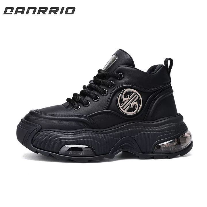 DANRRIO Luxury Trend High Top Leather Platform Sneakers | Booster Shoes DANRRIO.COM DANRRIO