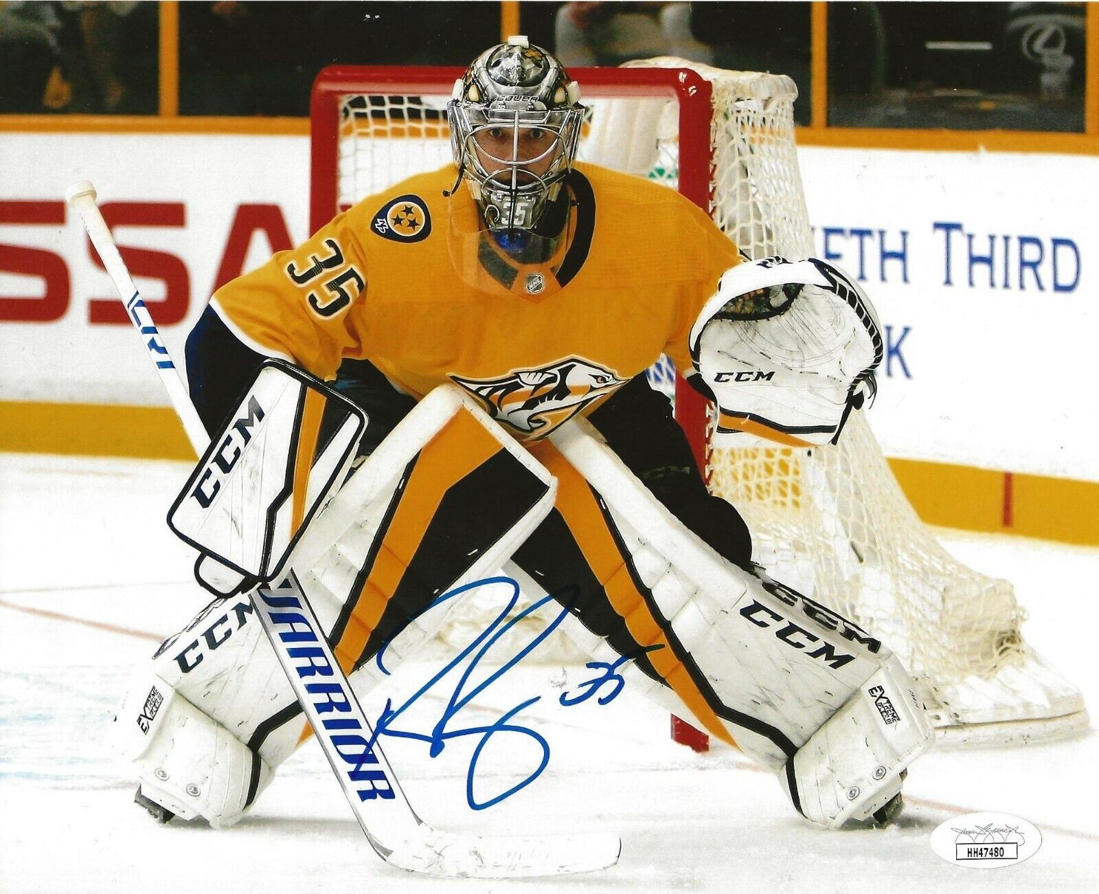 Pekka Rinne signed Nashville Predators 8x10 Photo Poster painting autographed Preds JSA