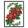 Bead Embroidery - Partial Printed 9CT Xmas Flower(39x39 CM)