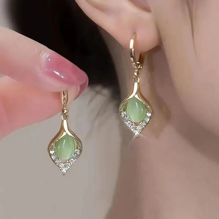 Cat Eye Stone Multi functional Earrings