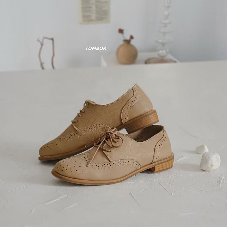 Fairy Tales Aesthetic Cottagecore Fashion Vintage Leather Brogue Shoes QueenFunky