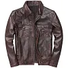 Men&rsquo;s Vintage Leather Motorcycle Jacket - RetroBiker Jacket with Zip Pockets by Inlyline