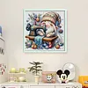 Sewing Gnome-11CT Stamped Cross Stitch 45*45cm/17.72*17.72in tapestrymarket