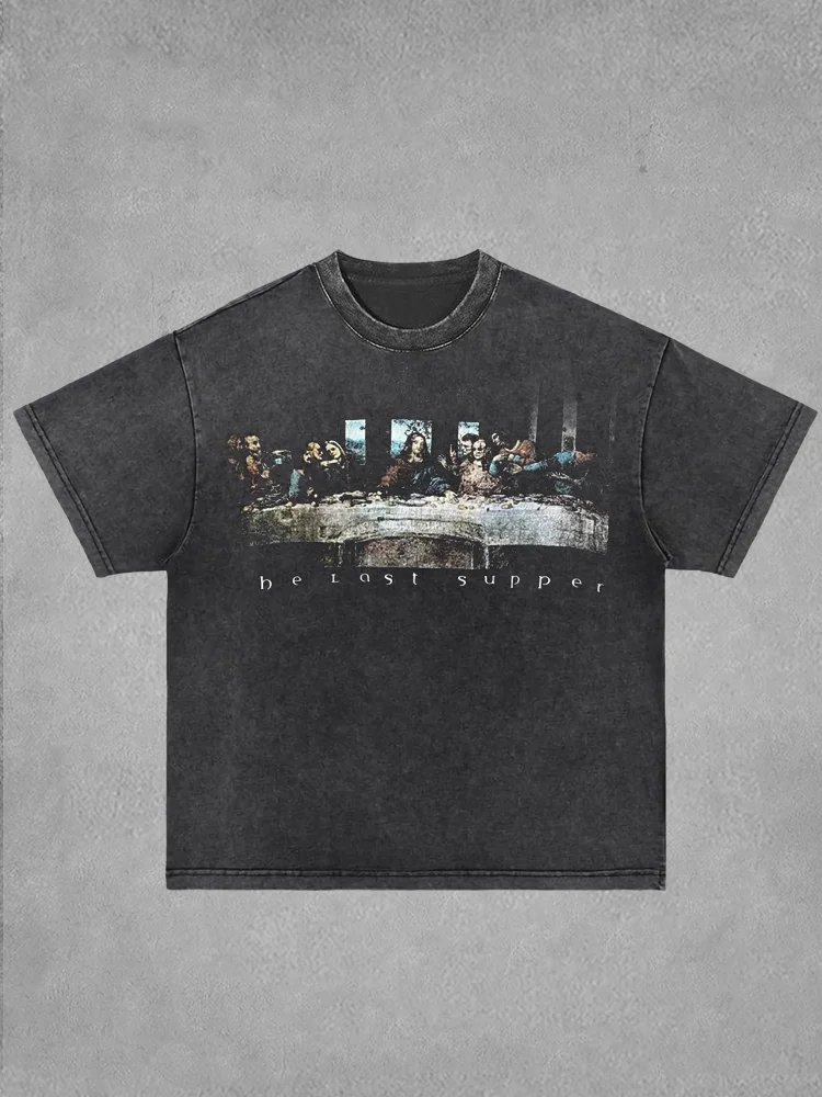 The Last Supper Realistic Distressed T-shirt