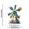 (US Local)DIY Double Sided Effect Special Shaped Flower Windmill Diamond Painting Desktop Decorations Kit
