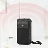 Portable Pocket AM FM Radio Battery Operated Pointer Radio Built-in Speaker