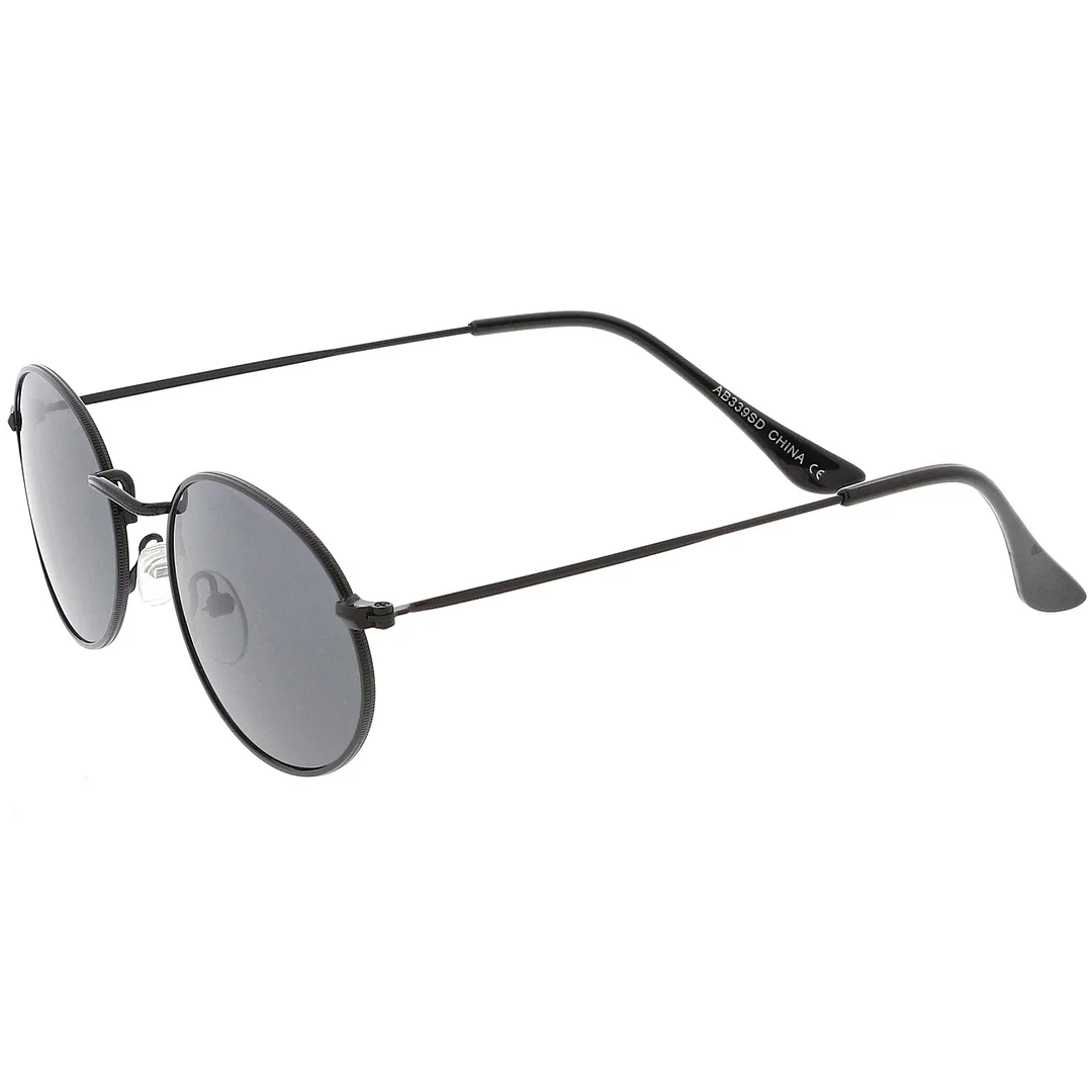 Small Metal Oval glasses Slim Arms Neutral Colored Lens 51mm