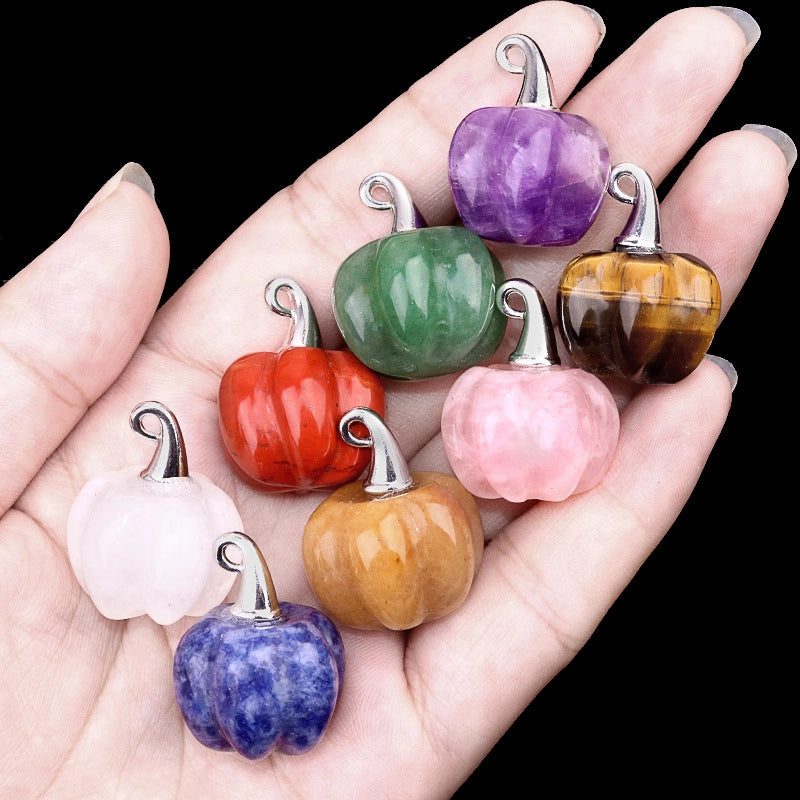 1 Piece 16*20mm Alloy Natural Stone Pumpkin Pendant Jewelry Accessories