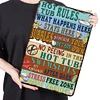 Hot Tub Rules  - Warning Vintage Metal Signs(12*16Inch)