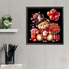 Diamond Painting-DIY Full Round Drill Love Rose Bear