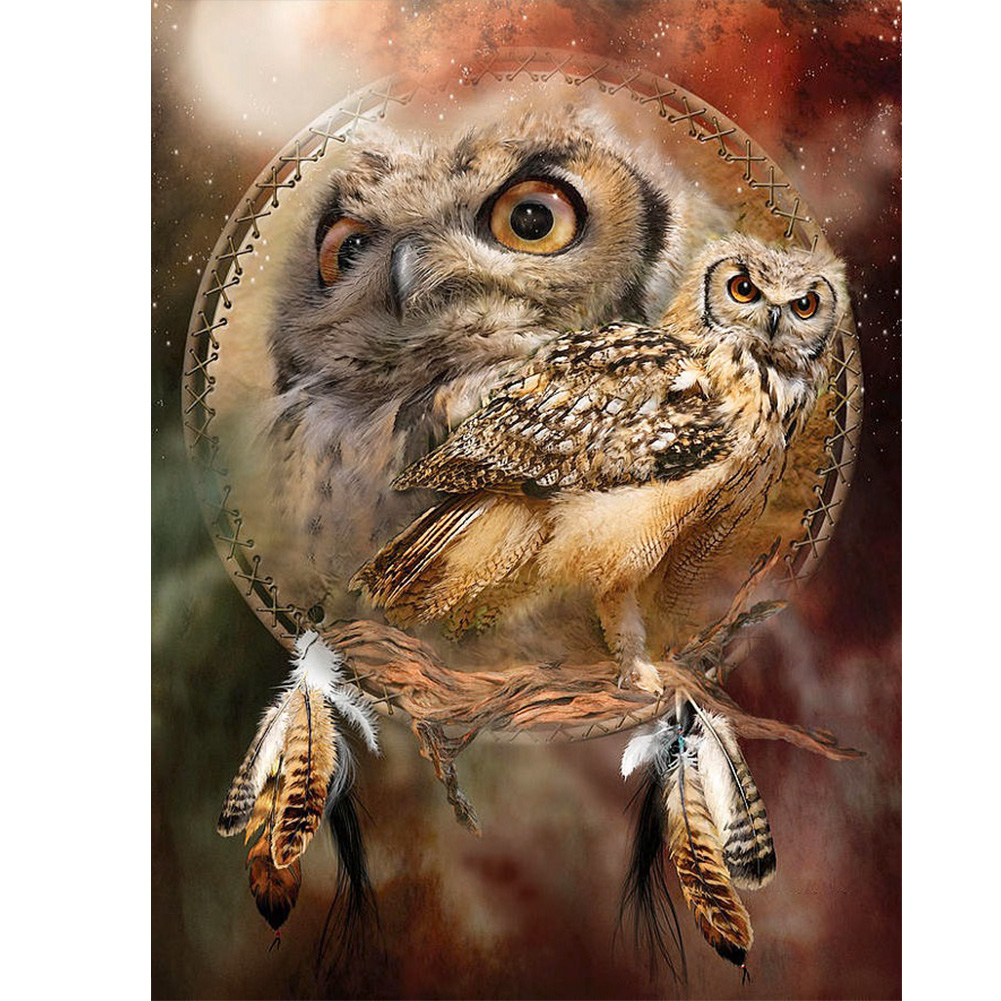 

Owl Dreamcatcher - Round Drill Diamond Painting - 30*40CM, 501 Original