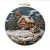 Xmas House-Embroidery Kit
