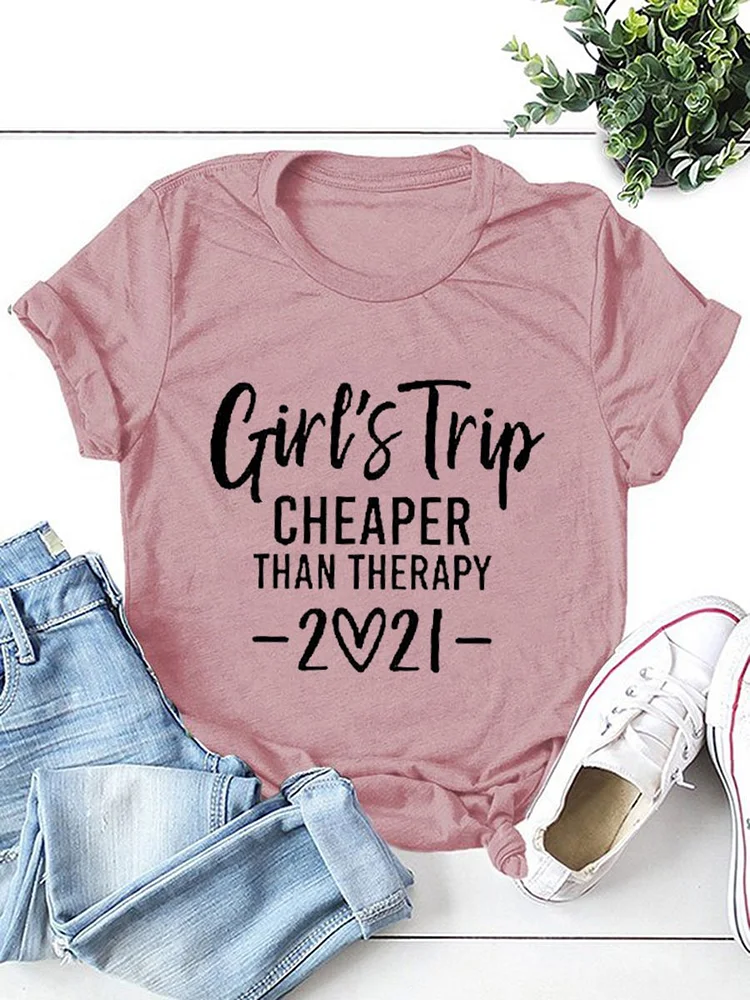 Bestdealfriday Girl's Trip 2021 Casual Shift Women T-Shirts