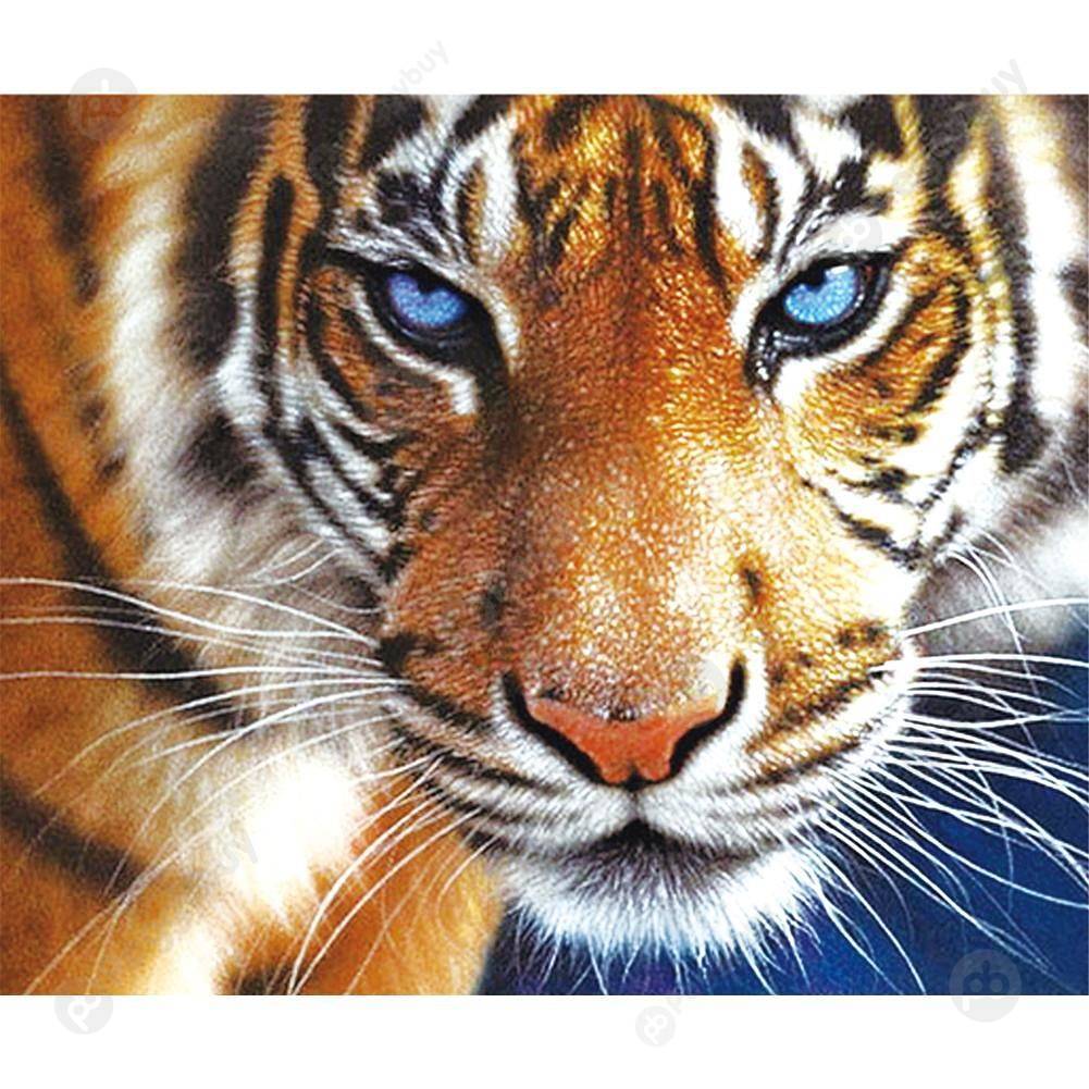 

35*30CM Round Drill Diamond Painting-Tiger, 501 Original
