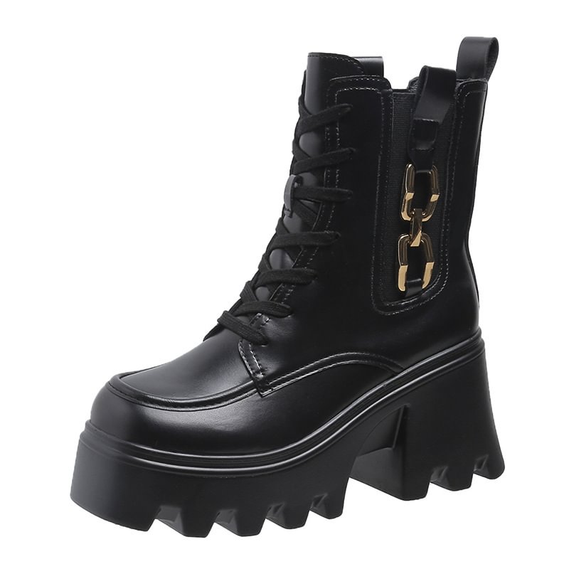 Thick-soled Women's Motorcycle Boots-PABIUYOU- Women's Fashion Leader