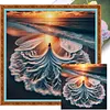 Beach Dress Girl-11CT Stamped Cross Stitch 40*40cm tapestrymarket